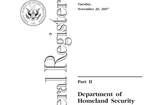 Department of Homeland Security Chemicals of Interest