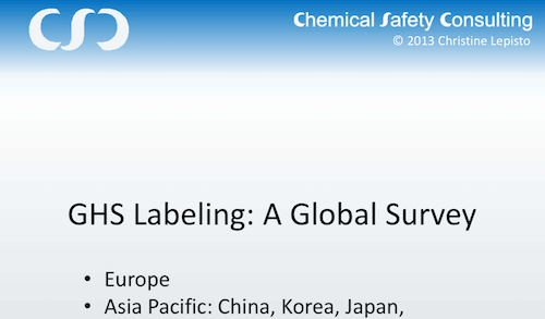 GHS Labeling A Global Survey