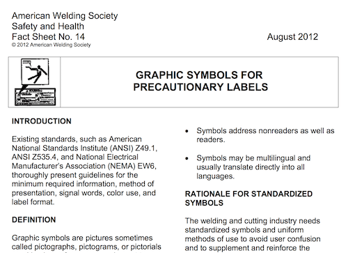 Graphic Symbols for Precautionary Labels