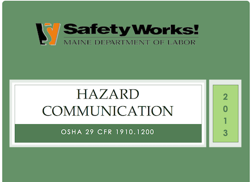 Hazard Communication OSHA 29 CFR 1910 1200