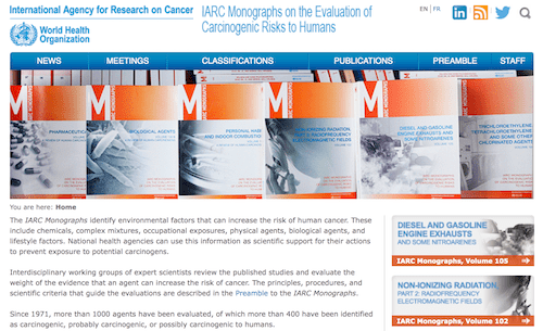 International Agency for Research on Cancer (IARC): Carcinogen Listing