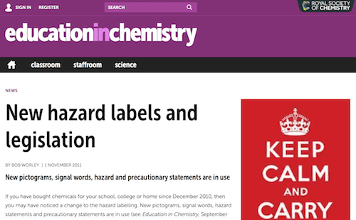 New Hazard Labels and Legislation