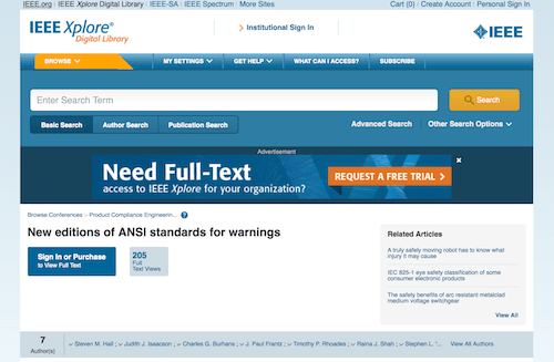 New editions of ANSI standards for warnings