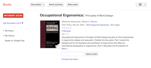 Occupational Ergonomics Principles of Work Design