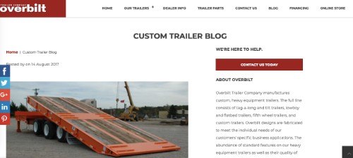 Overbilt Custom Trailer Blog