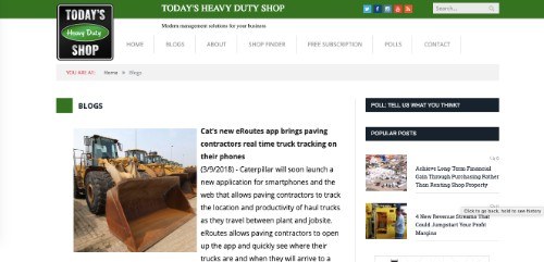 Today's Heavy Duty Shop Blog