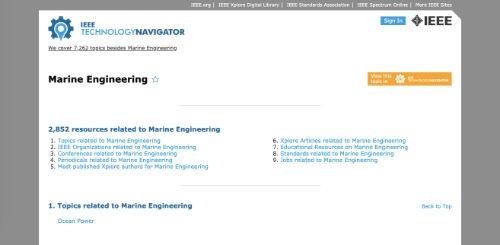 IEE Technology Navigator Marine Engineering