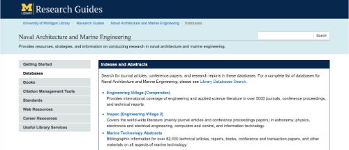 Naval Architecture and Marine Engineering - M Library Research Guides