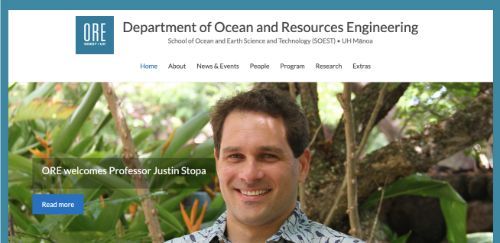 Department of Ocean and Resources Engineering at the University of Hawai'i at Manoa