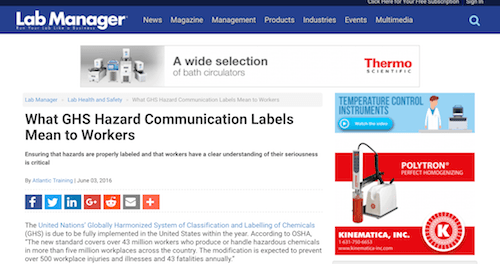 What GHS Hazard Communiation Labels Mean to Workers