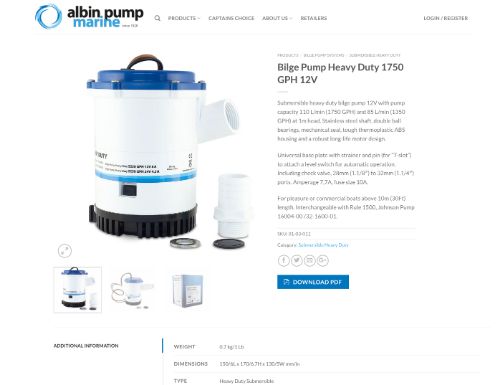 albin pump Heavy Duty 1750