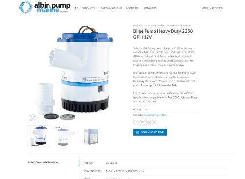 albin pump Heavy Duty 2250