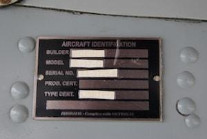 Aircraft Data Identification Plates