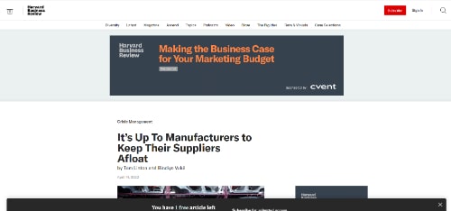 It’s Up To Manufacturers to Keep Their Suppliers Afloat