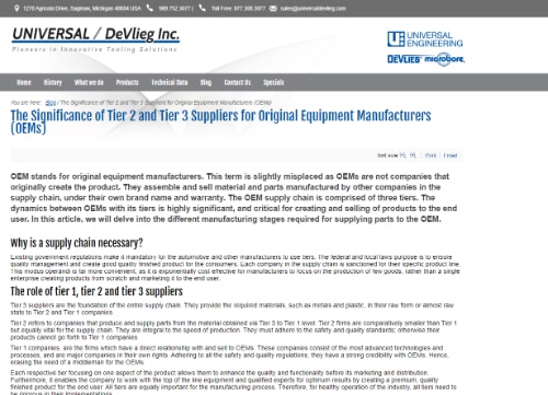 The Significance of Tier 2 and Tier 3 Suppliers for Original Equipment Manufacturers (OEMs)