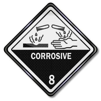 Corrosive Materials Warning Sign