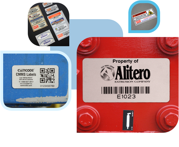 permanent equipment labels and equipment identification tags made for industrial use