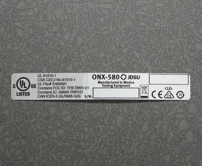 UL 969 label with a UL compliance mark