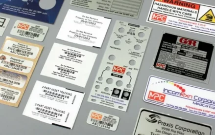 A sample selection of stainless steel nameplates