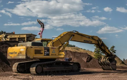 Heavy equipment operating at a job site