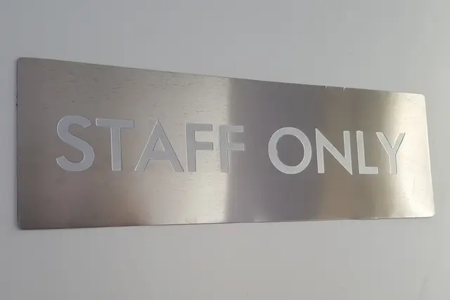 Staff Only Aluminum Sign